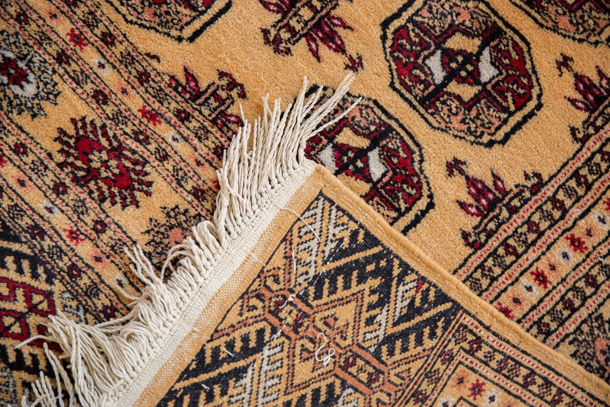 4x6.5 Vintage Pakistani Bokhara Design Rug