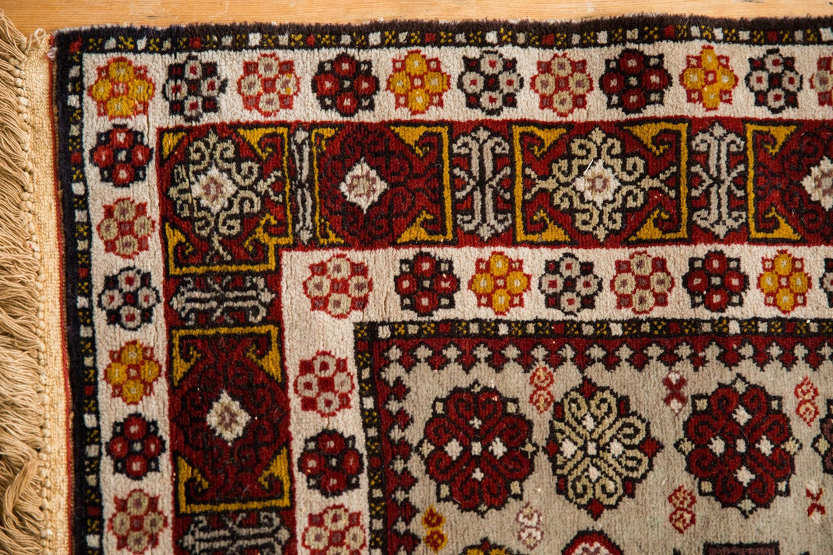 4x5.5 Vintage Romanian Shirvan Design Rug