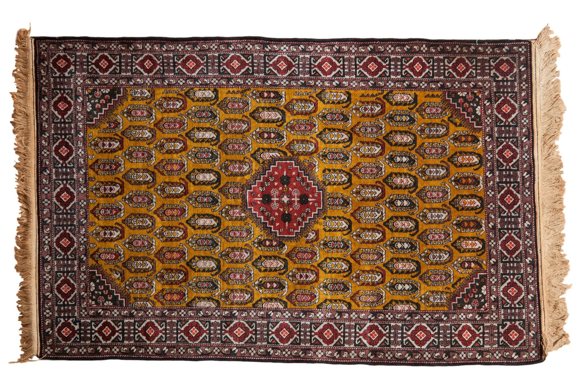 4x6.5 Vintage Romanian Shirvan Design Rug