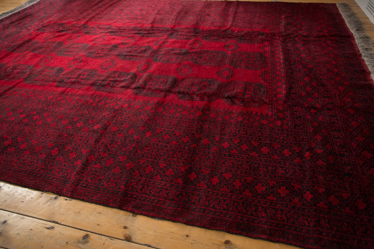 9x12.5 Vintage Afghani Ersari Design Carpet