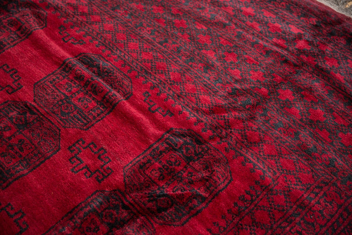 9x12.5 Vintage Afghani Ersari Design Carpet