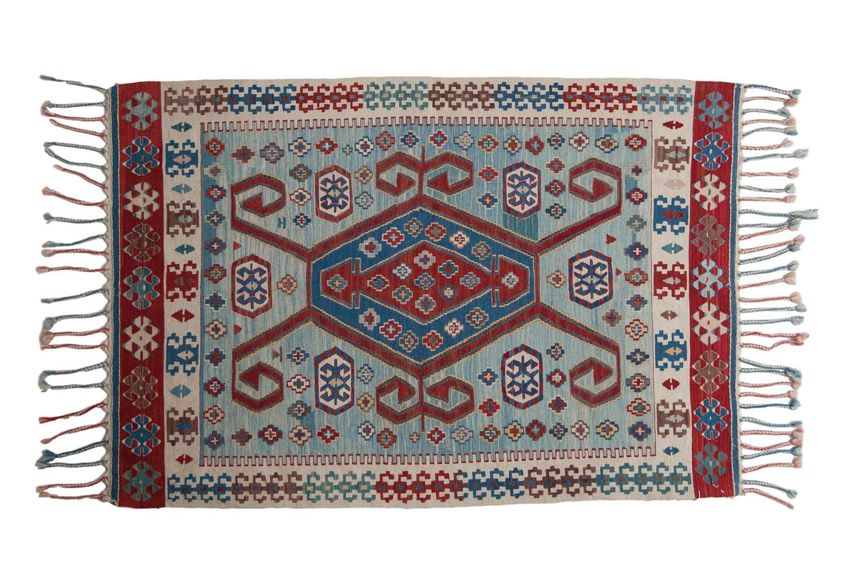 3.5x5.5 Vintage Fine Turkish Kilim Rug