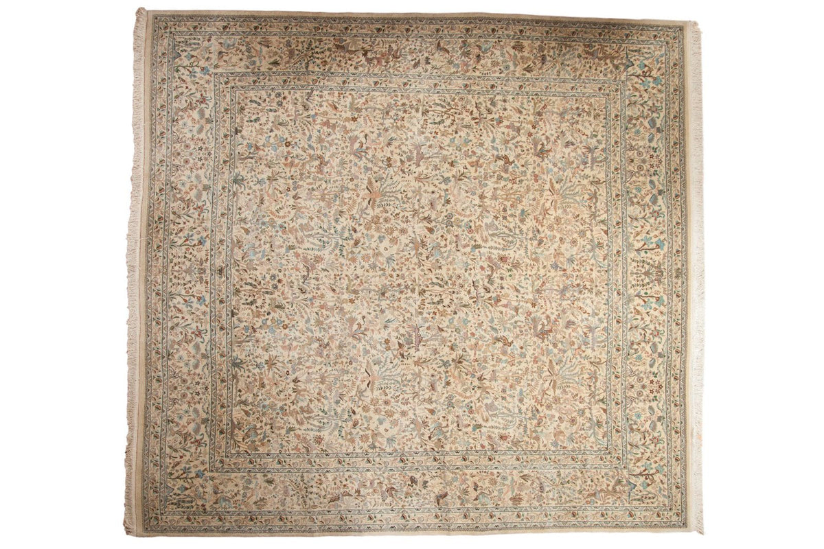 11x11.5 Vintage Tabriz Square Carpet