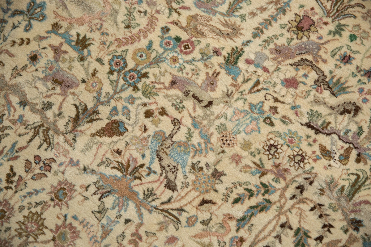 11x11.5 Vintage Tabriz Square Carpet