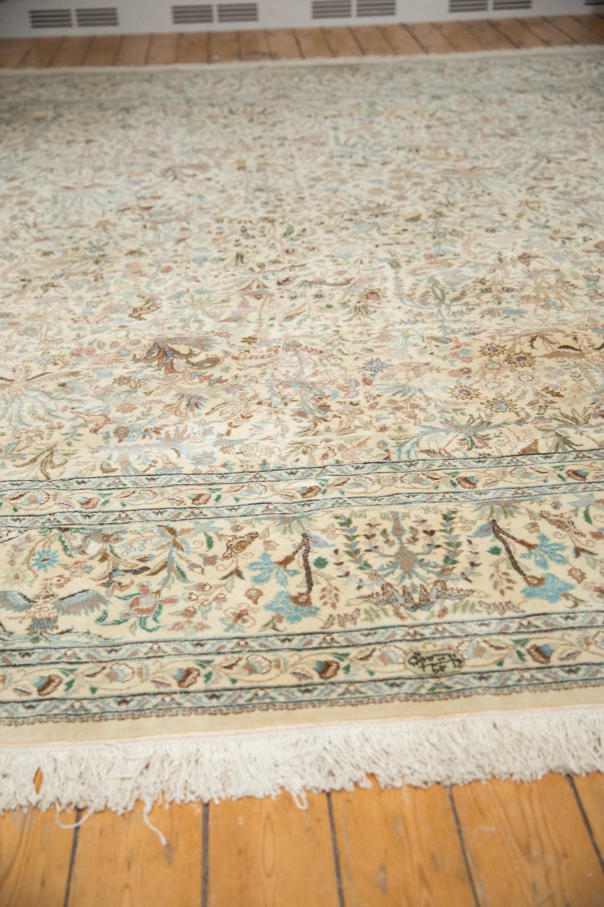 11x11.5 Vintage Tabriz Square Carpet