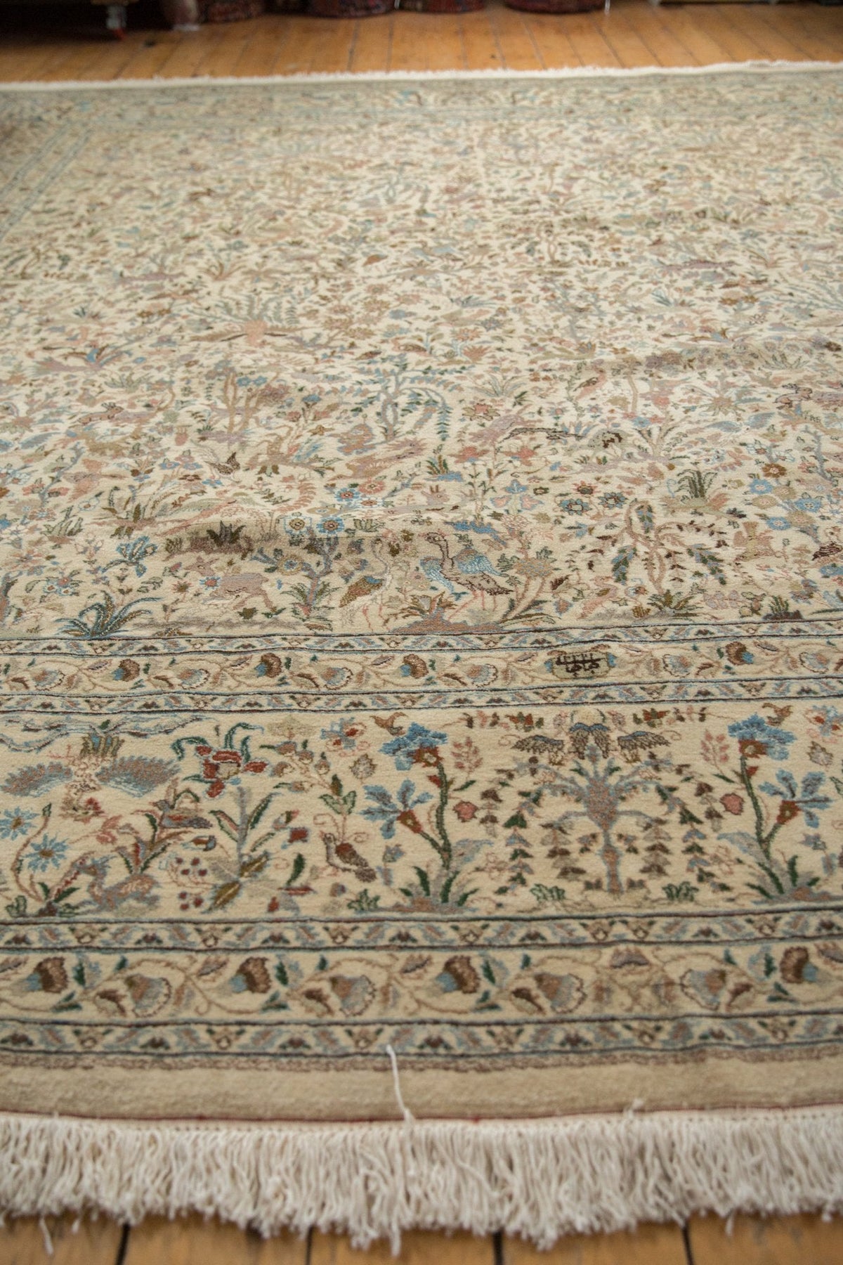 11x11.5 Vintage Tabriz Square Carpet