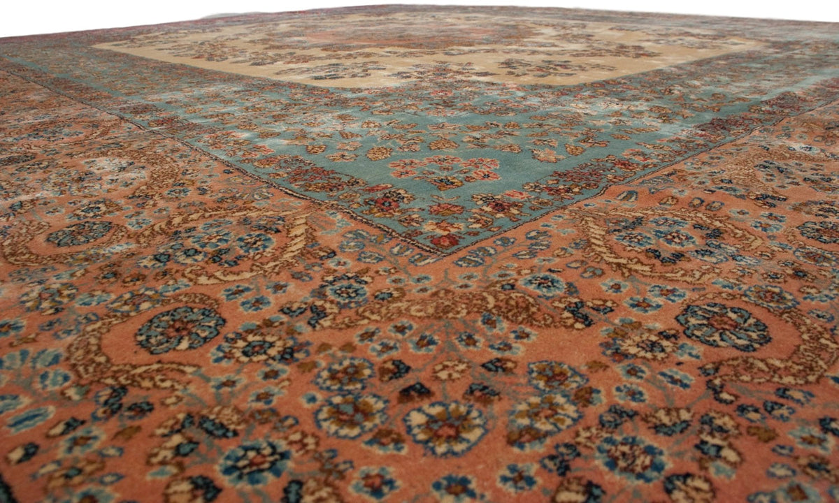 13.5x16 Vintage Fine Kerman Carpet