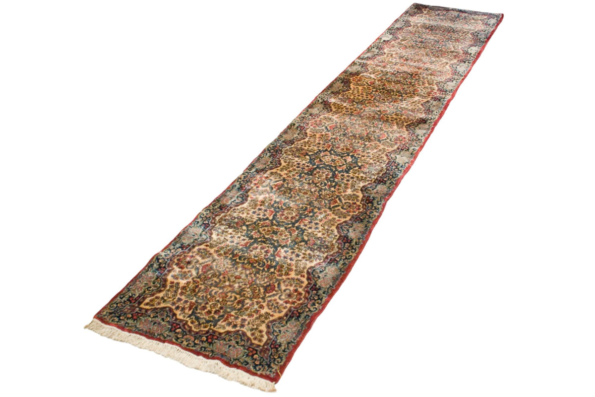 3x15.5 Vintage Kerman Rug Runner