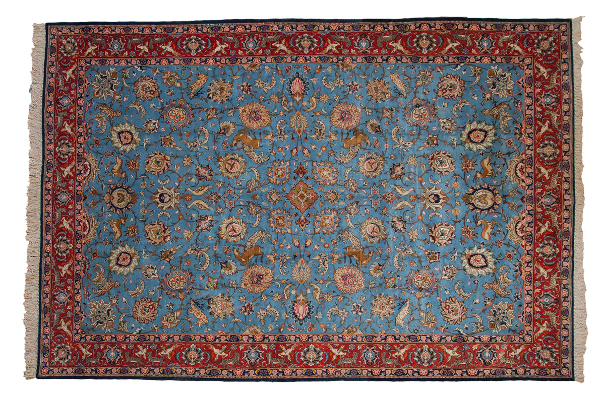 8.5x13 Vintage Qom Carpet