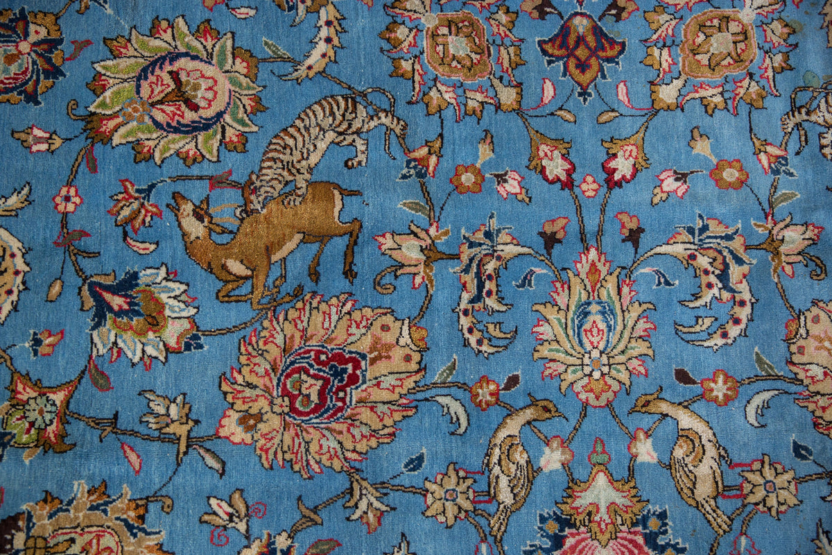 8.5x13 Vintage Qom Carpet