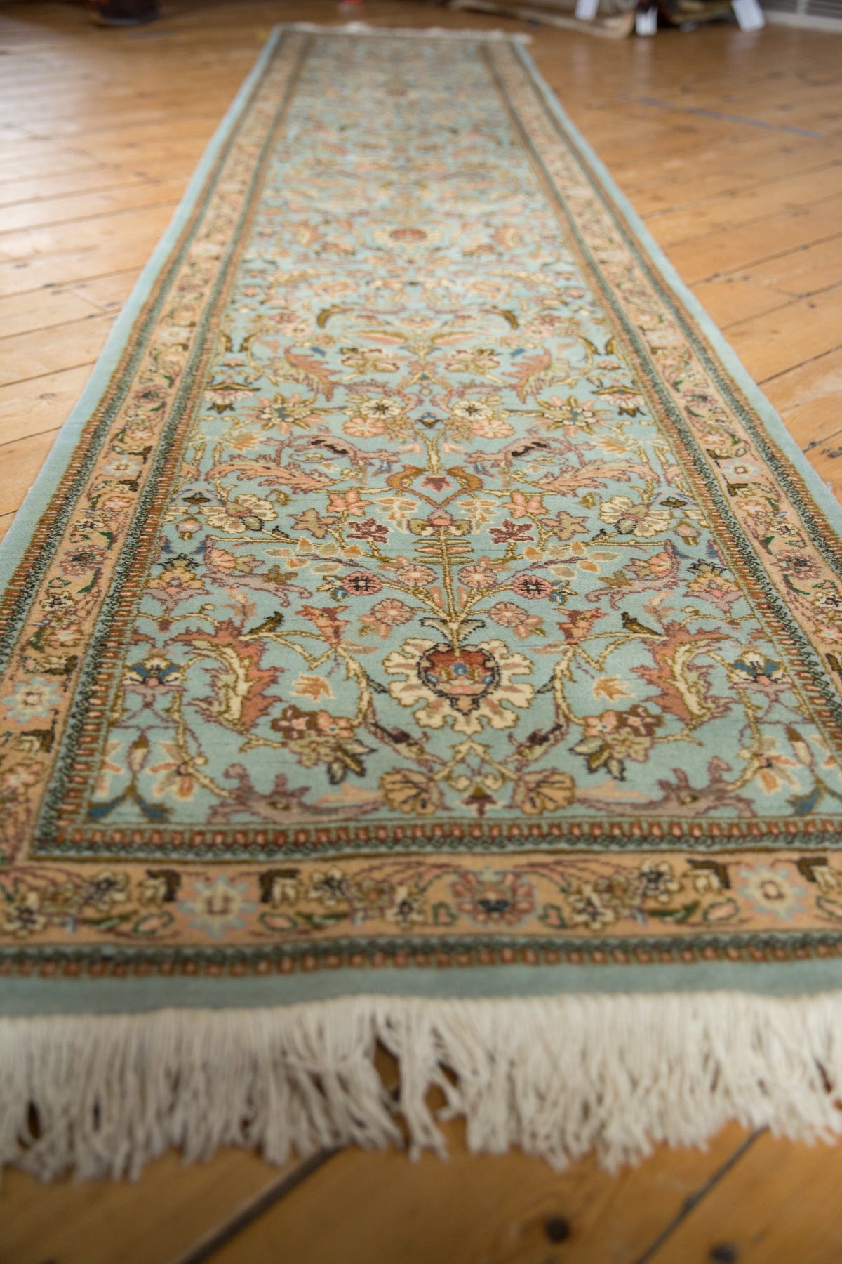 2.5x12.5 Vintage Tabriz Rug Runner