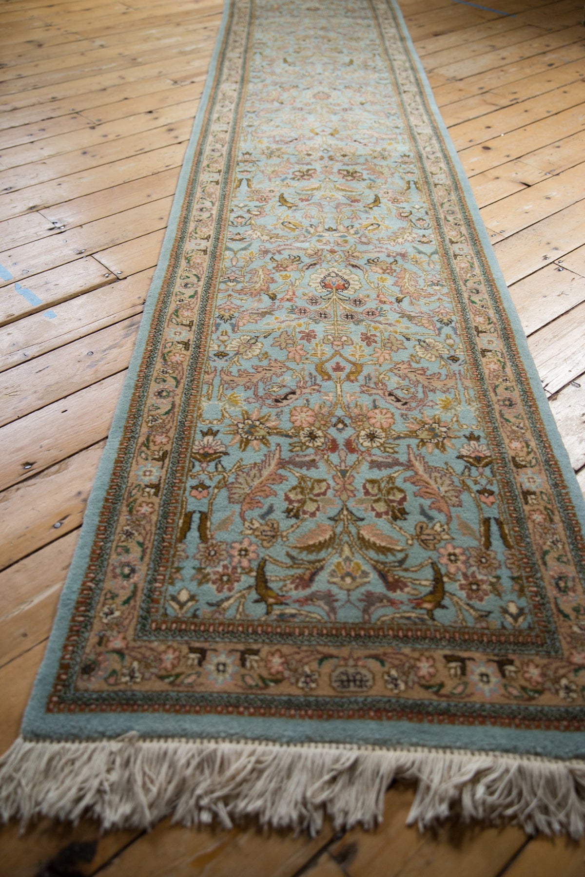 2.5x12.5 Vintage Tabriz Rug Runner