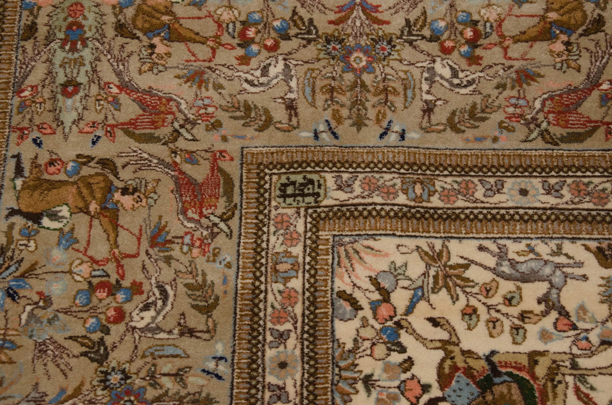 11x15 Vintage Tabriz Carpet