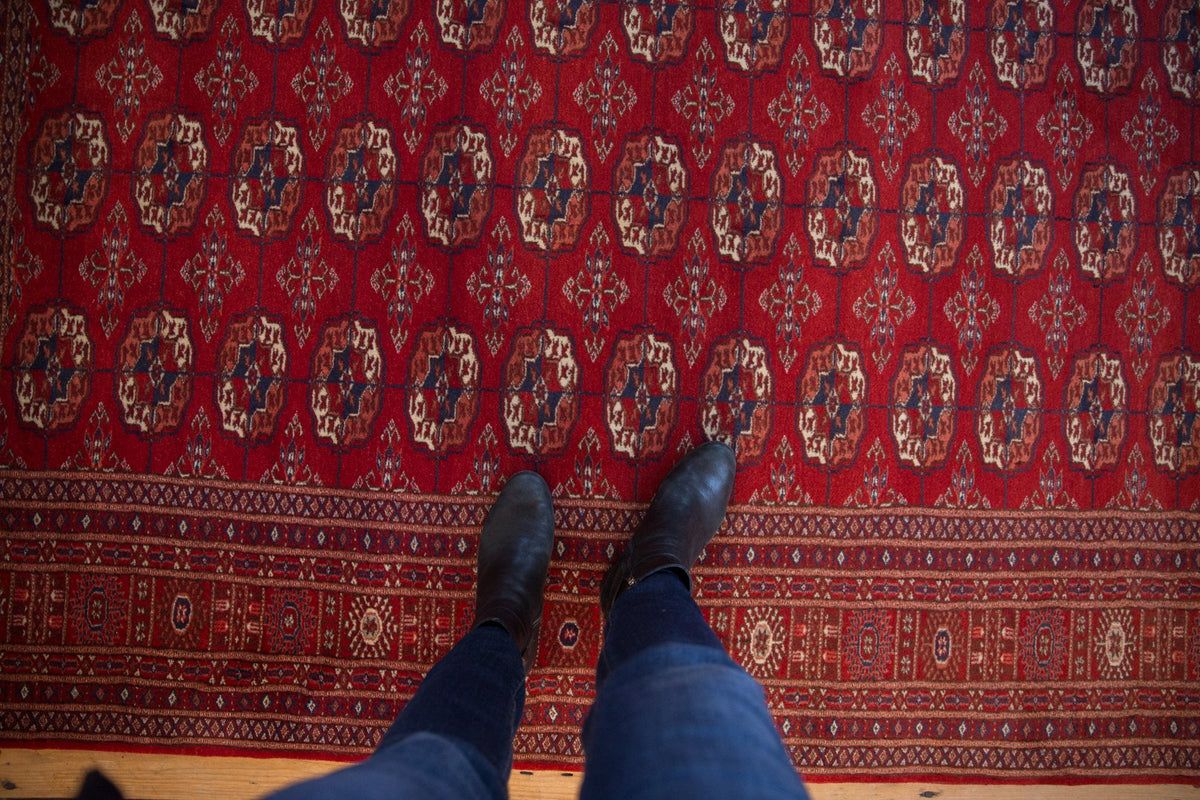 5x8 Vintage Fine Pakistani Bokhara Design Carpet