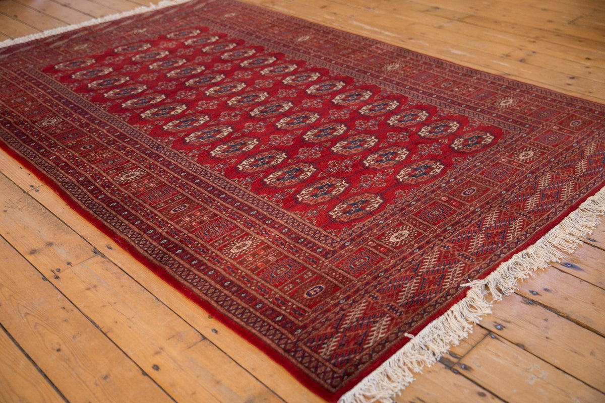 5x8 Vintage Fine Pakistani Bokhara Design Carpet