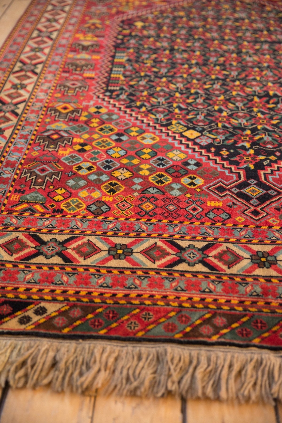 5x8 Vintage Indian Afshar Design Carpet