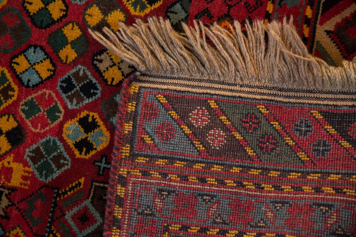 5x8 Vintage Indian Afshar Design Carpet
