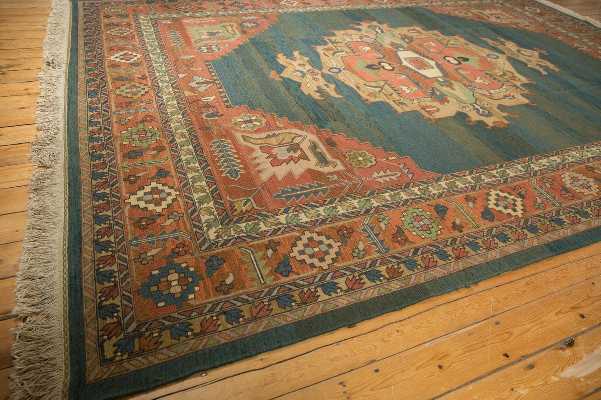 10x13.5 Vintage Serapi Indian Soumac Design Carpet