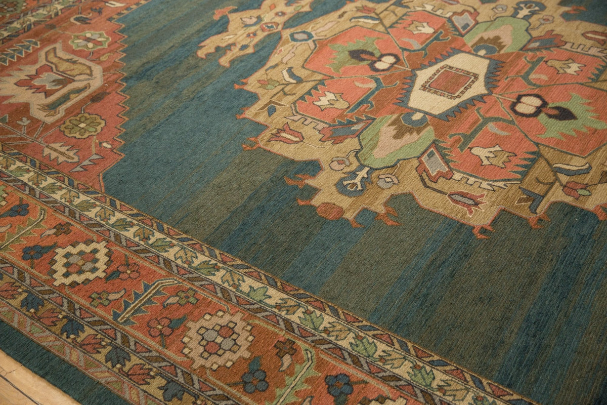 10x13.5 Vintage Serapi Indian Soumac Design Carpet