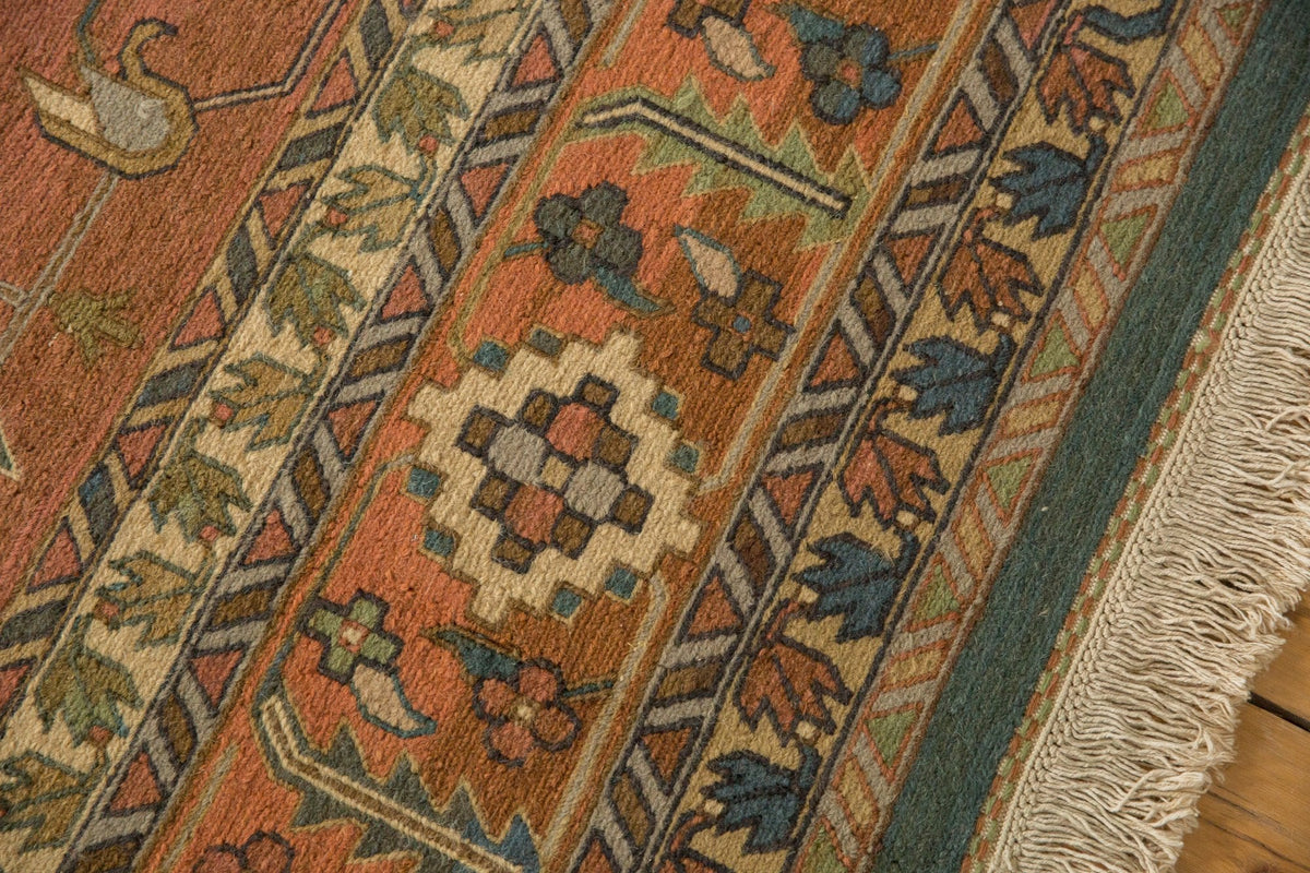 10x13.5 Vintage Serapi Indian Soumac Design Carpet
