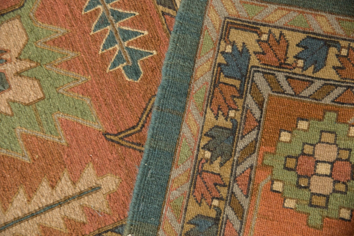 10x13.5 Vintage Serapi Indian Soumac Design Carpet