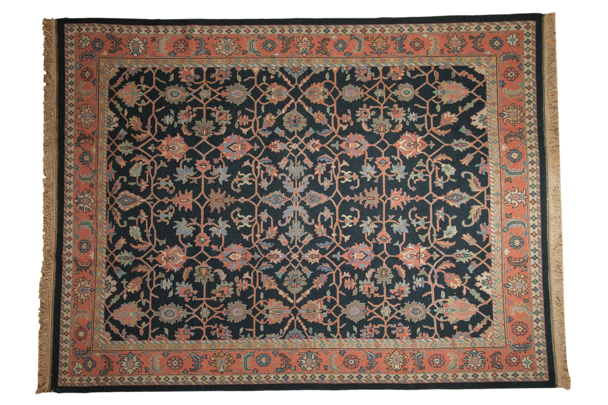 9x12 Vintage Serapi Indian Soumac Design Carpet