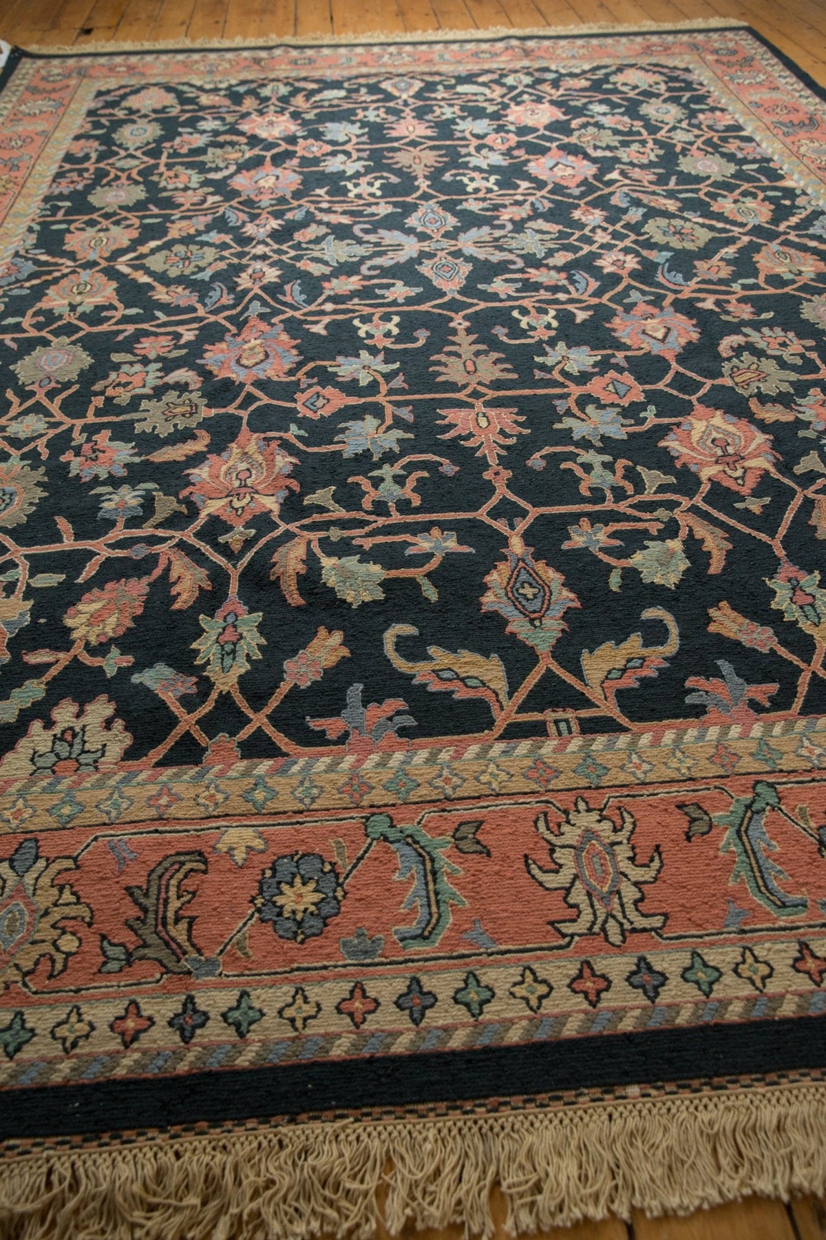 9x12 Vintage Serapi Indian Soumac Design Carpet