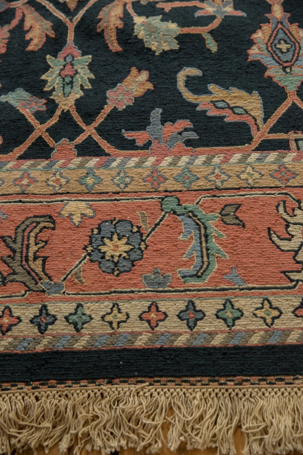 9x12 Vintage Serapi Indian Soumac Design Carpet