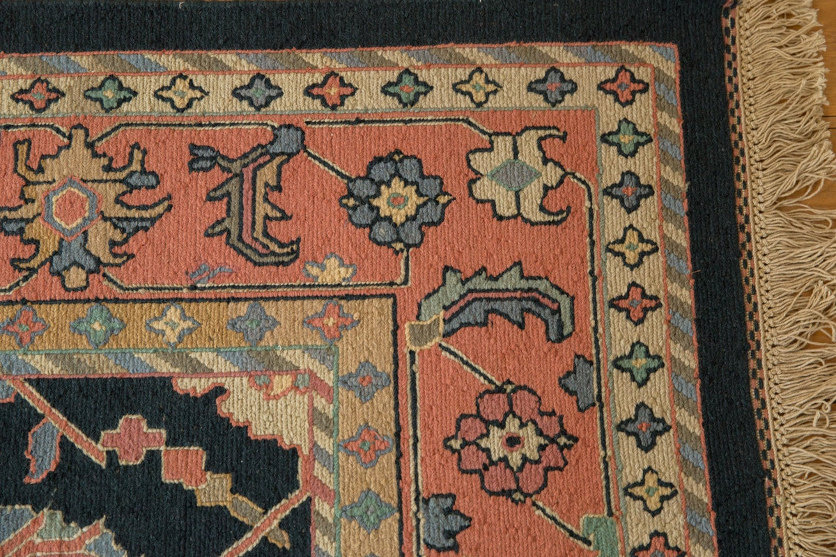9x12 Vintage Serapi Indian Soumac Design Carpet