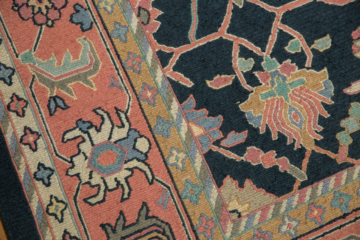 9x12 Vintage Serapi Indian Soumac Design Carpet