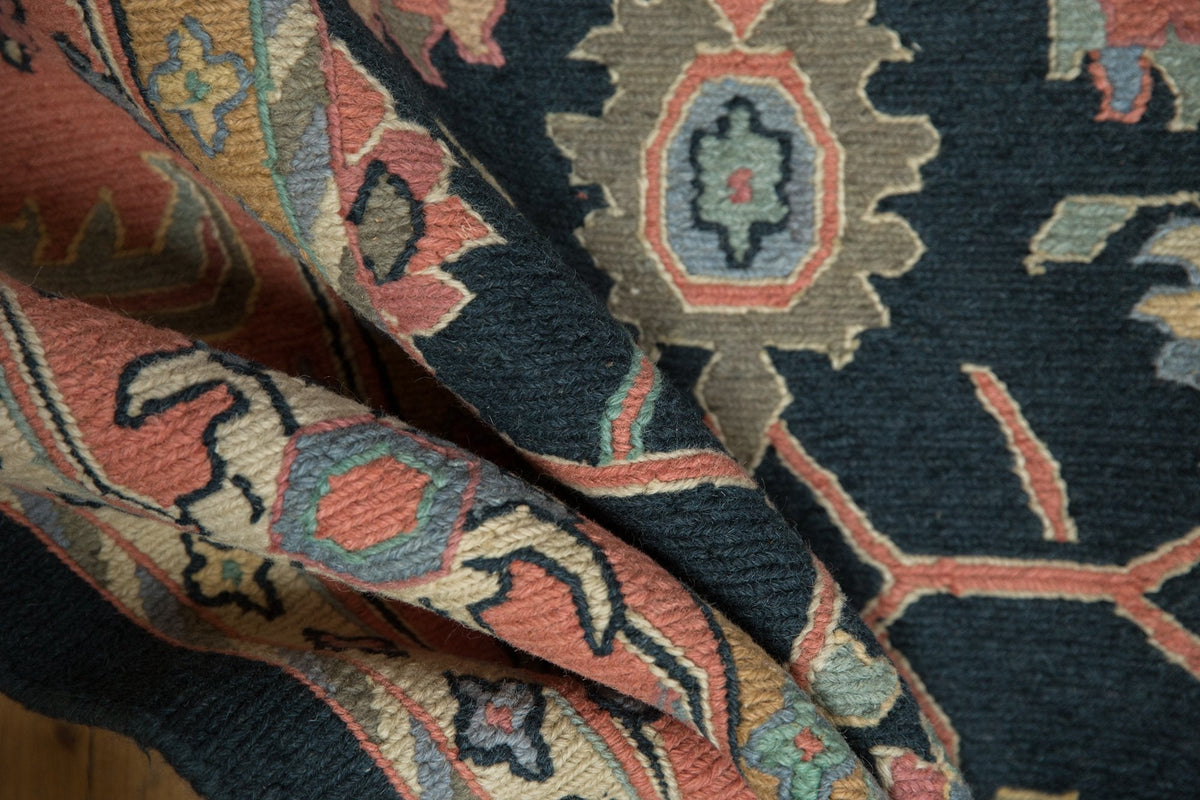 9x12 Vintage Serapi Indian Soumac Design Carpet
