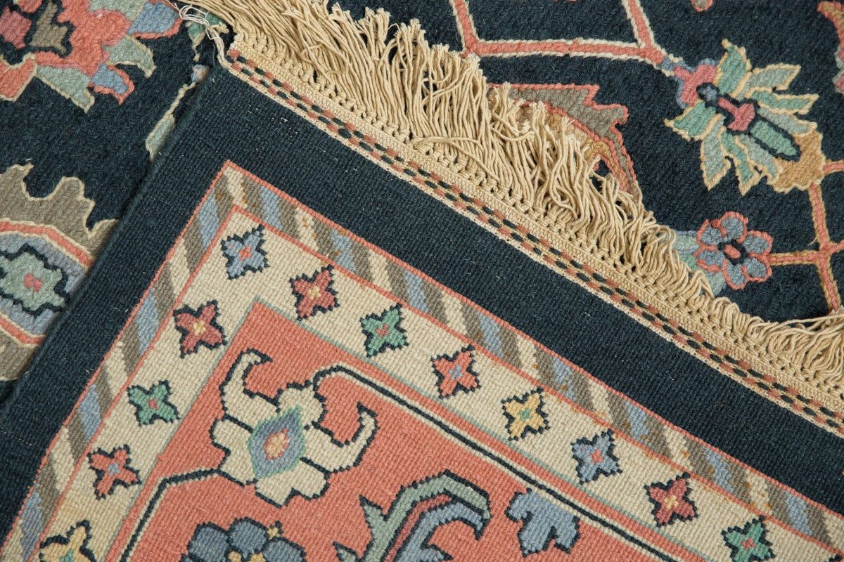 9x12 Vintage Serapi Indian Soumac Design Carpet