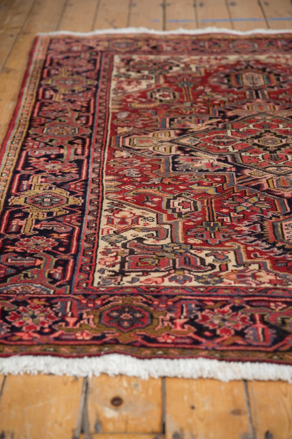 5x6 Vintage Heriz Square Rug