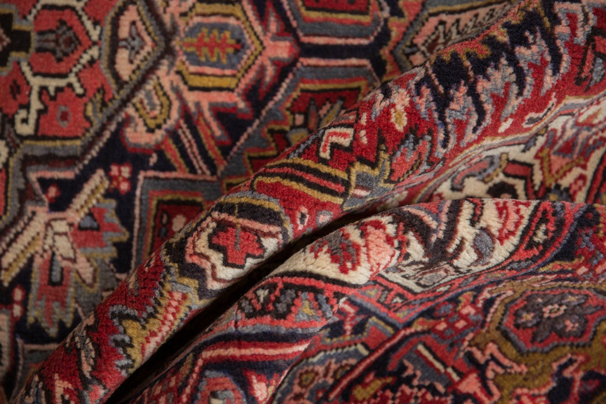 5x6 Vintage Heriz Square Rug