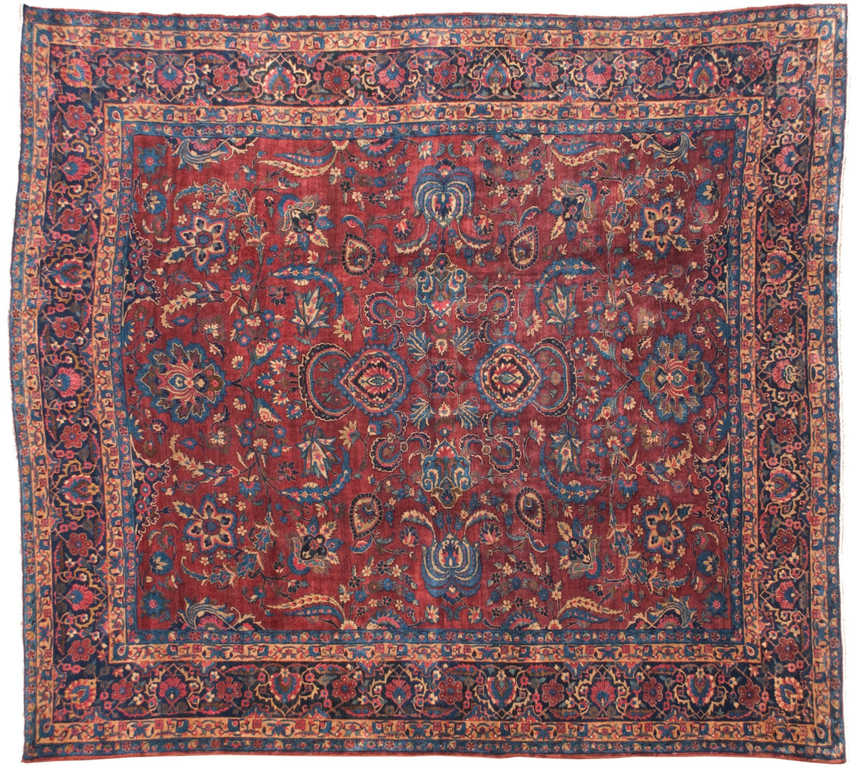 11.5x13.5 Vintage Laristan Carpet