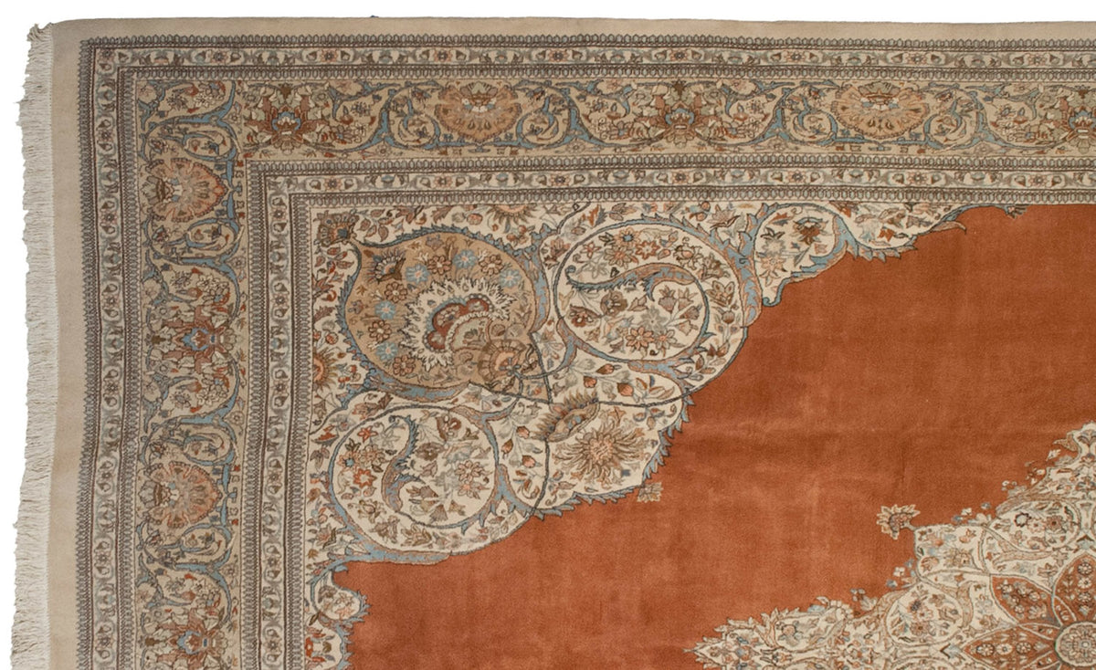 12.5x17.5 Vintage Tabriz Carpet