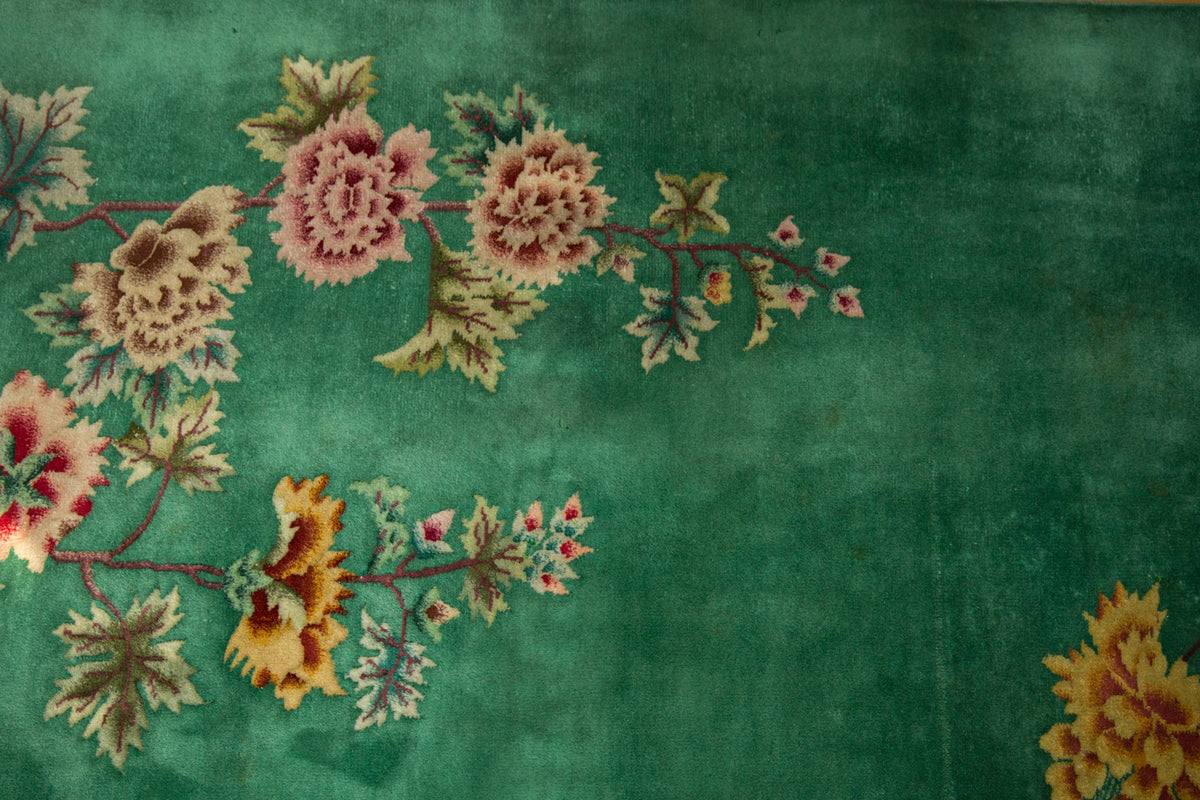 8x9.5 Vintage Nichols Art Deco Carpet