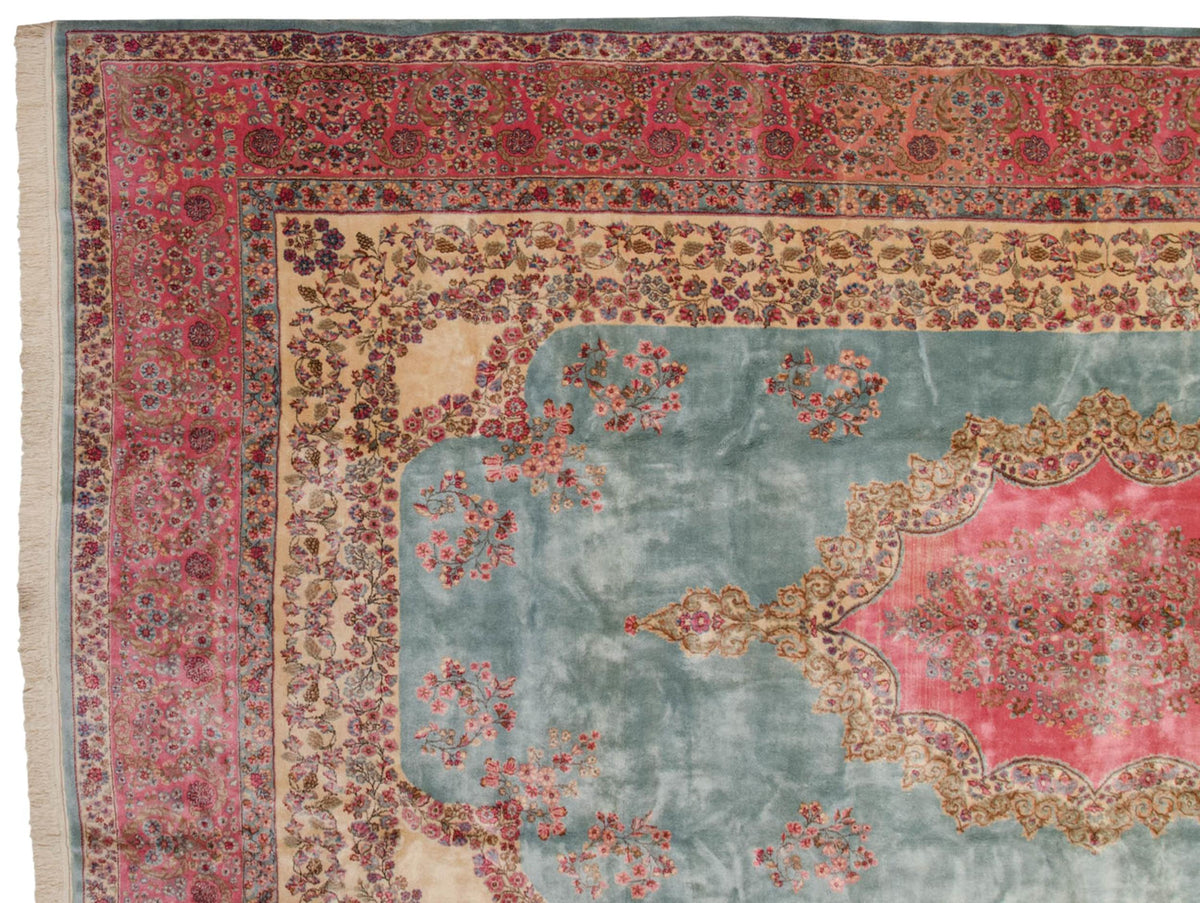 10x16.5 Vintage Fine Kerman Carpet