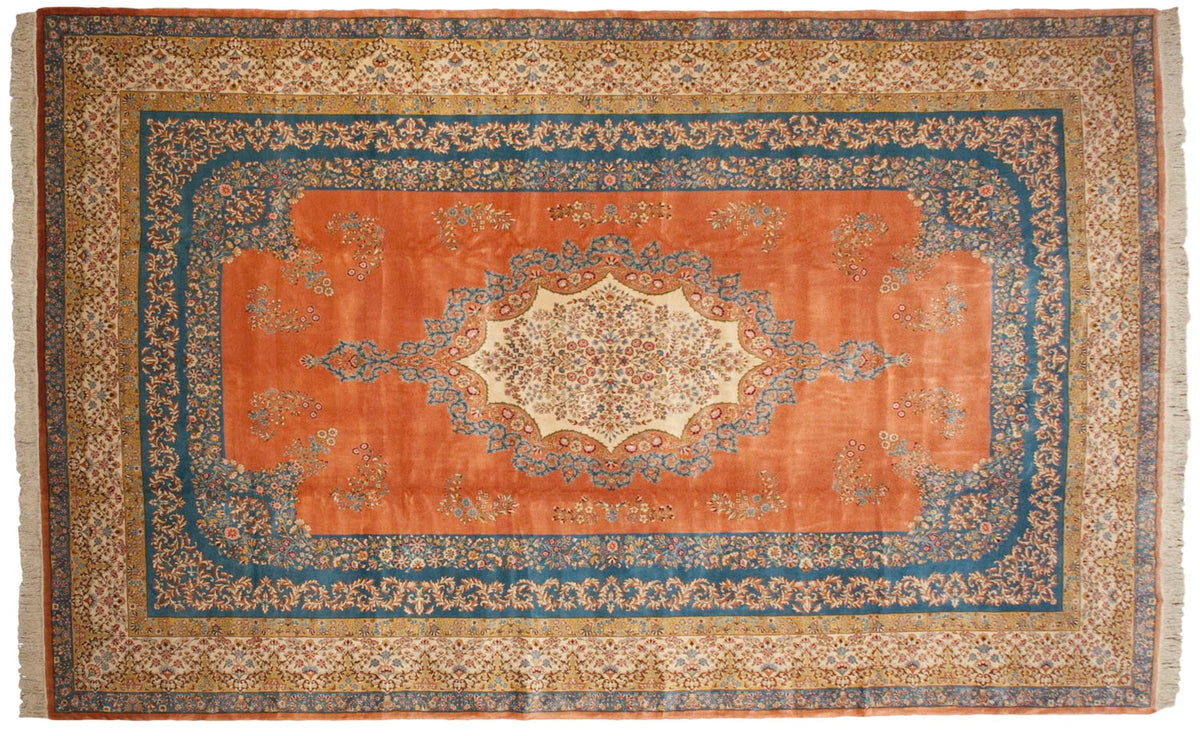 12x18.5 Vintage Bulgarian Kerman Design Carpet