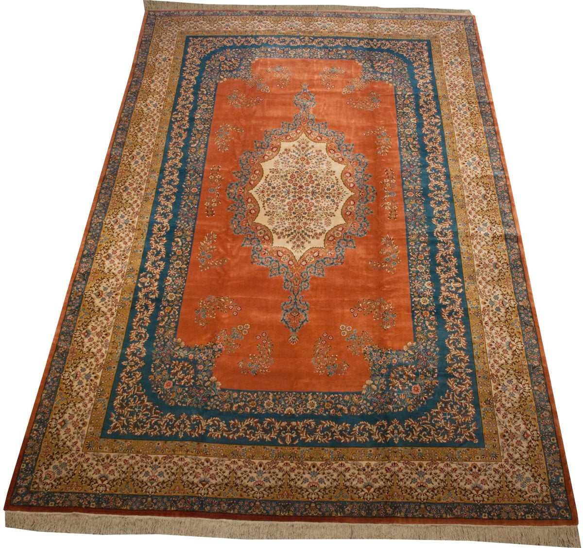 12x18.5 Vintage Bulgarian Kerman Design Carpet