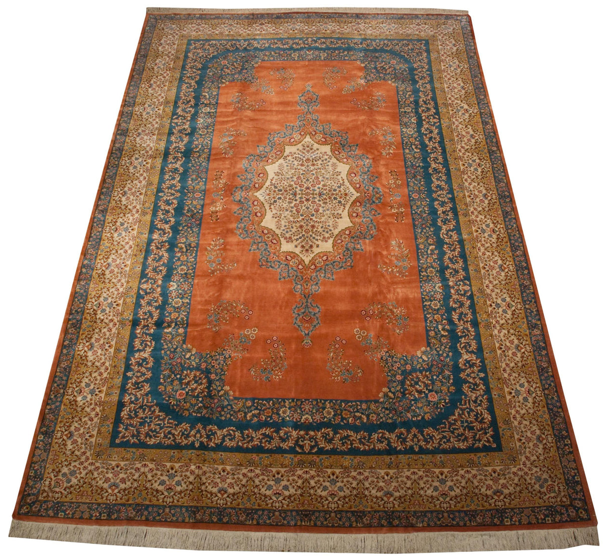 12x18.5 Vintage Bulgarian Kerman Design Carpet