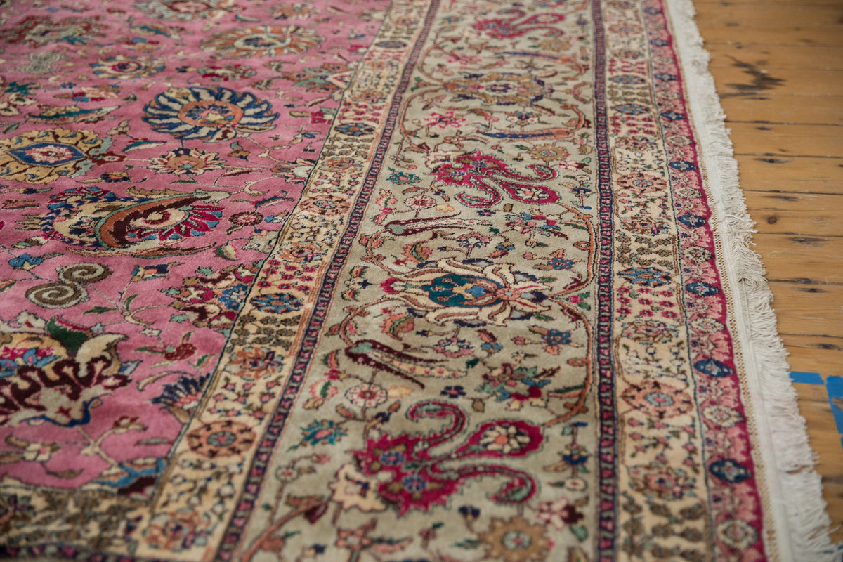 12x13.5 Vintage Tabriz Square Carpet