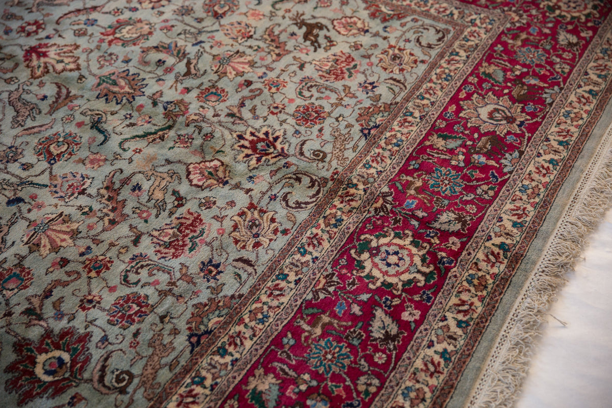 11.5x12 Vintage Tabriz Square Carpet