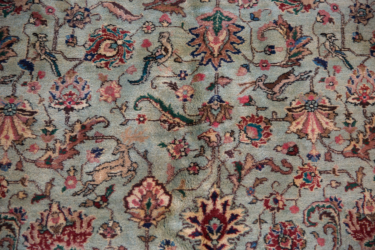 11.5x12 Vintage Tabriz Square Carpet