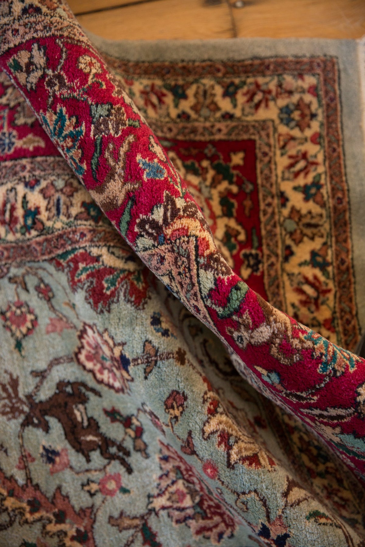 11.5x12 Vintage Tabriz Square Carpet
