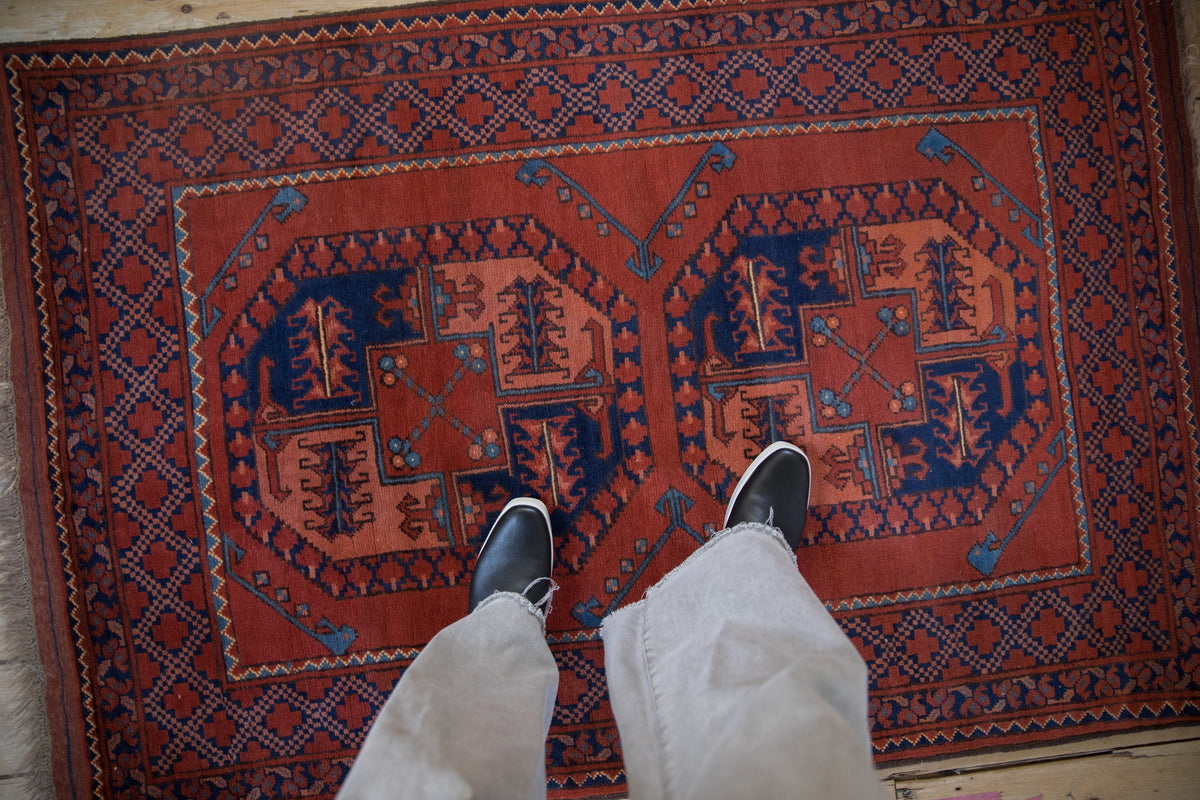 3.5x5 Vintage Pakistani Ersari Design Rug