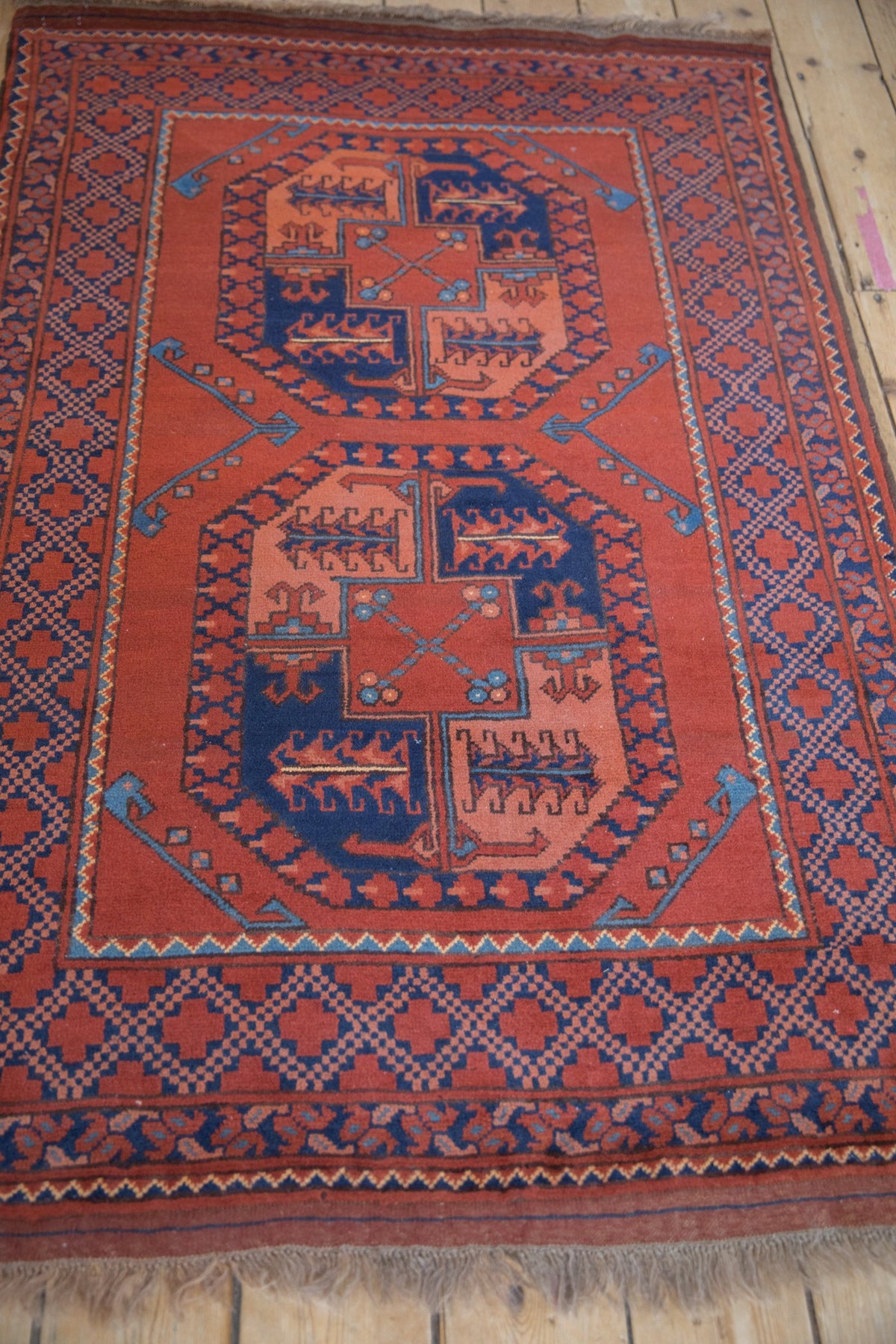 3.5x5 Vintage Pakistani Ersari Design Rug
