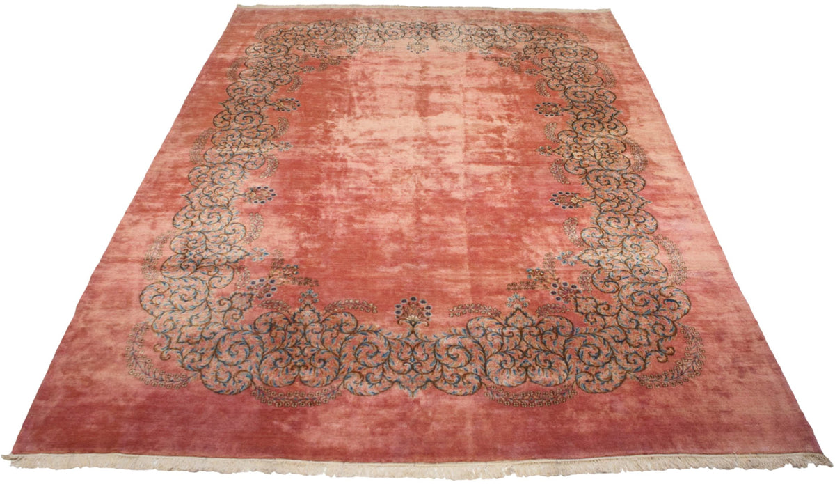 12x17.5 Vintage Fine Kerman Carpet