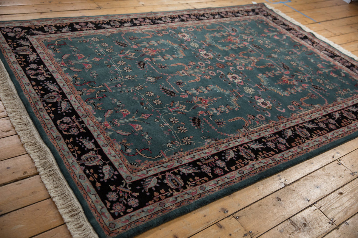 6x9 Vintage Indian Mohajeran Sarouk Design Carpet