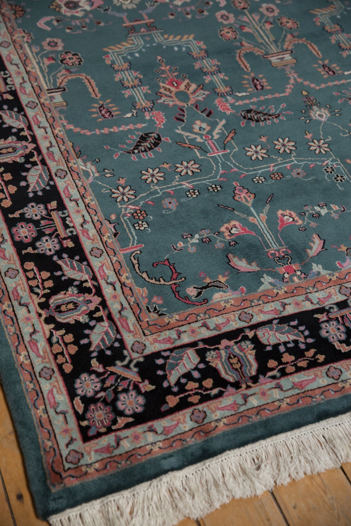 6x9 Vintage Indian Mohajeran Sarouk Design Carpet